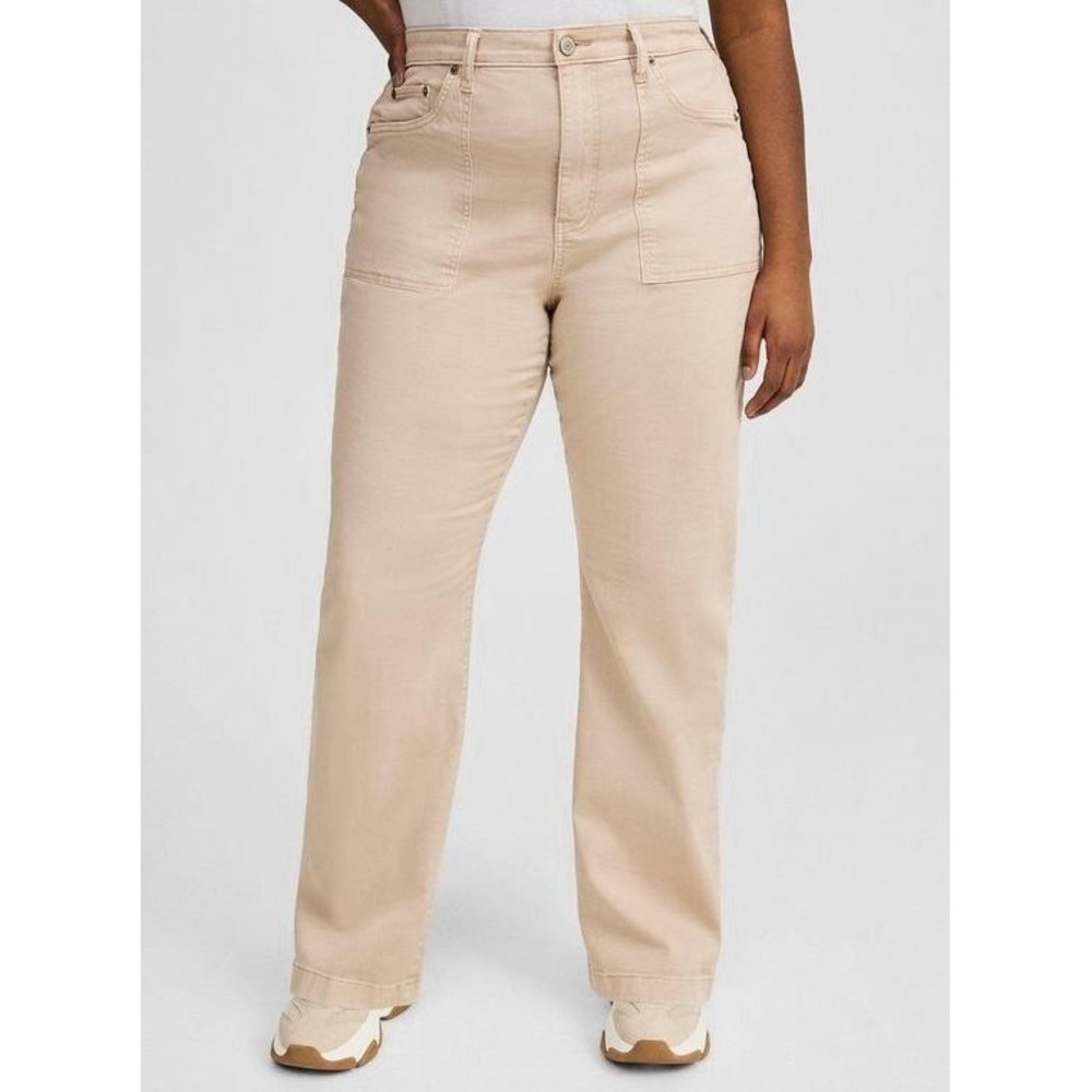Torrid Women's Pant High Rise Straight Utility Khaki Zise 18 Short NWT